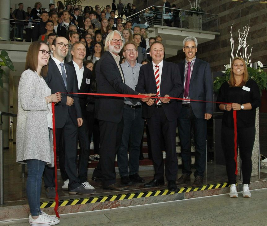 Landrat Pföhler eröffnete den Ausbildungstag. Foto: Einstieg GmbH