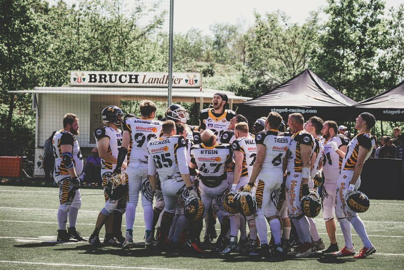 Die "Mosel Valley Tigers" bei einem Spiel im Saarland.