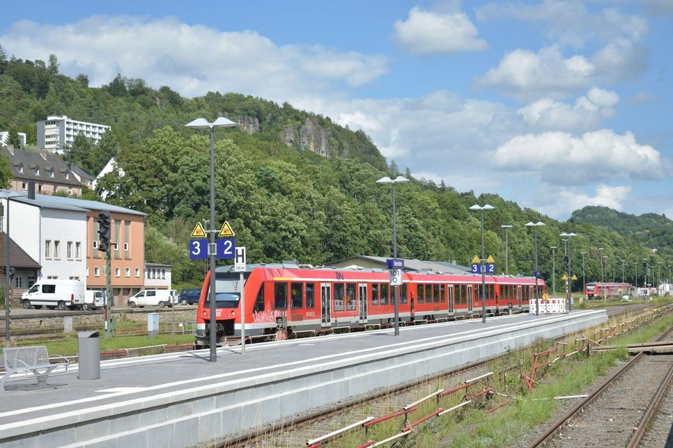 Ein Zug im Bahnhof Gerolstein. Foto: Mager