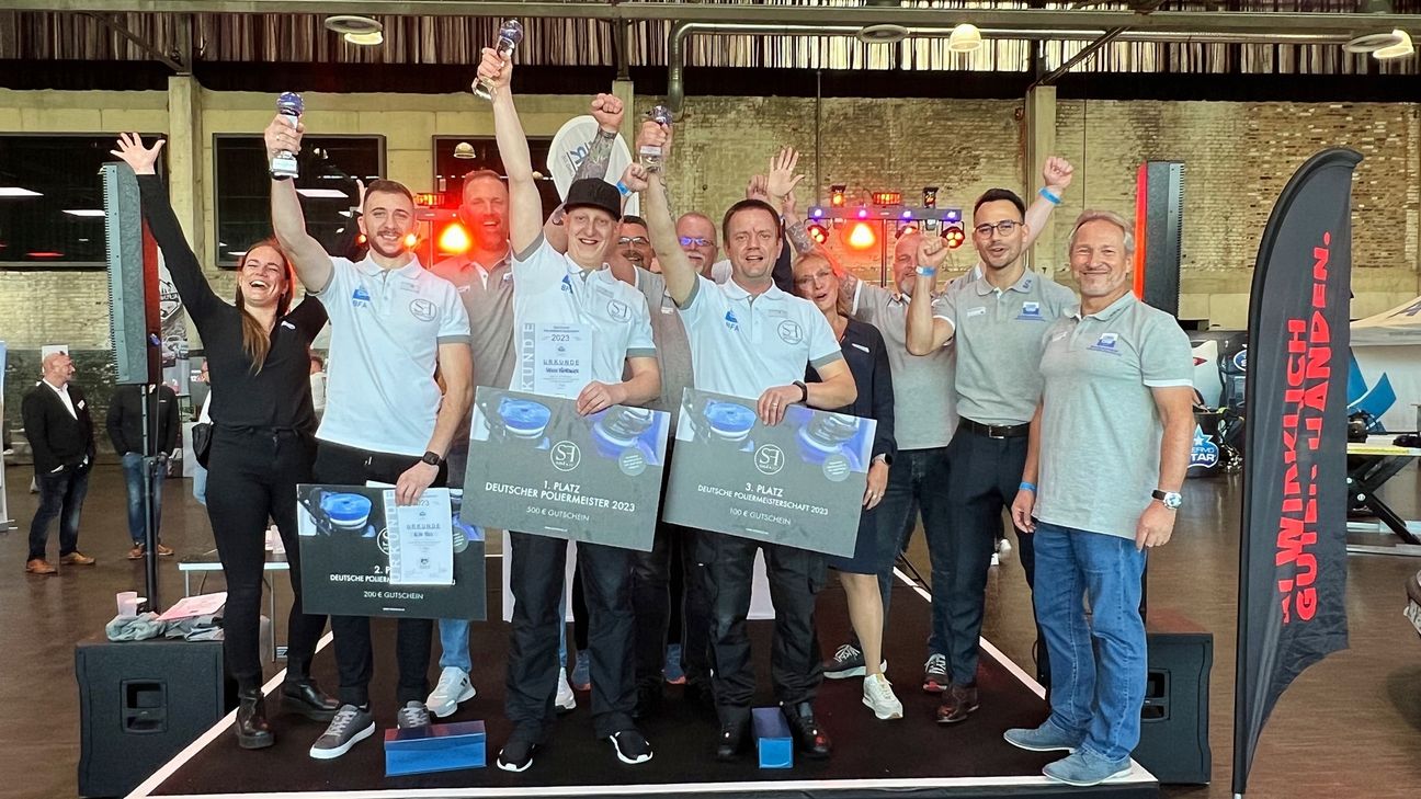 Zweiter Vizemeister-Titel in Folge: Alin Rus (l.) gehört erneut zu den besten Fahrzeugaufbereitern des Landes.