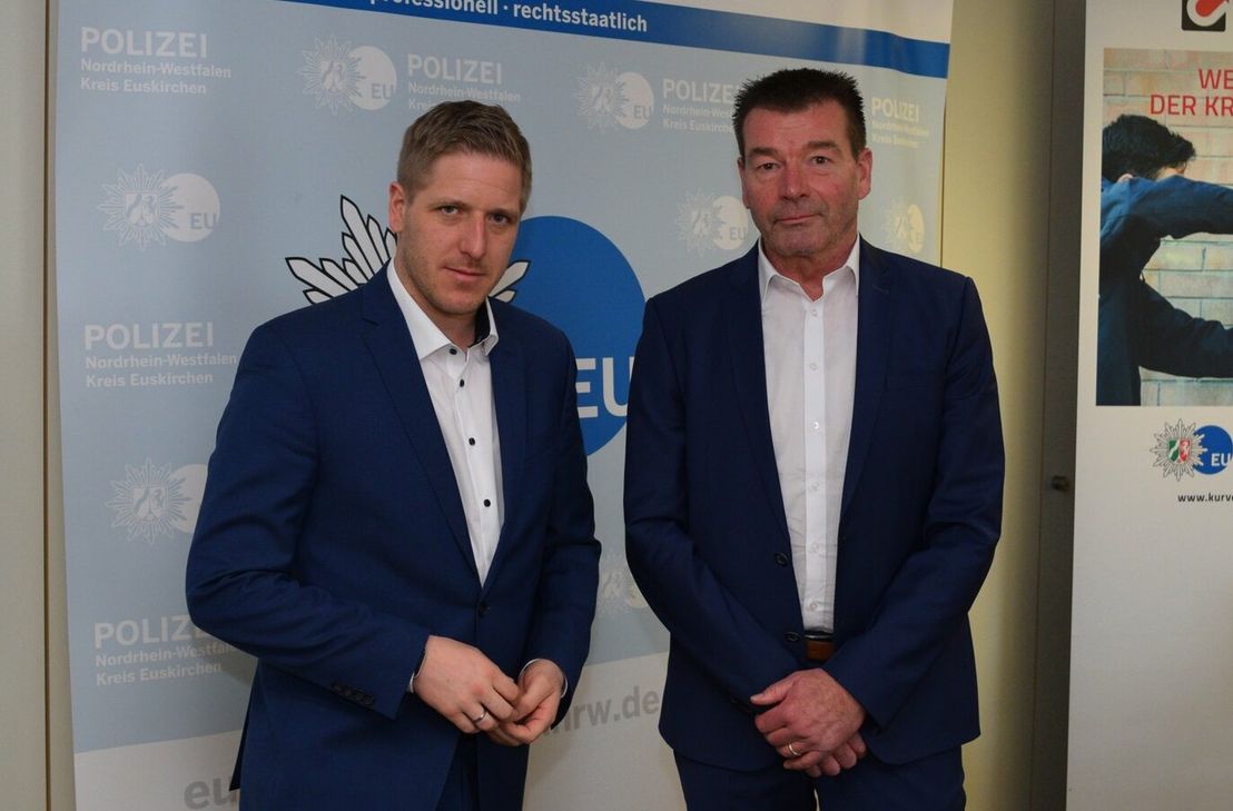 Landrat Markus Ramers und Ulrich Linden, Leiter der Direktion Kriminalität bei der Kreispolizeibehörde stellten die Kriminalitätsstatistik 2023 vor. Viel Grund zur Freude gab es dabei nicht.