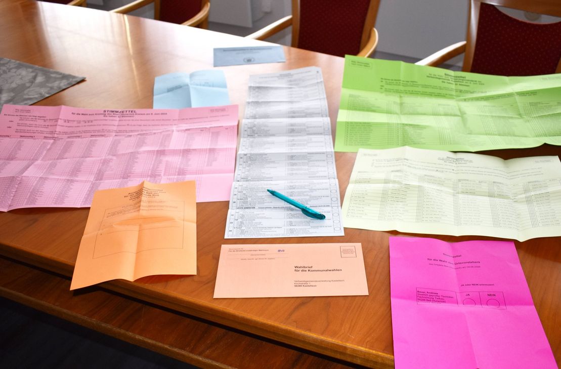 Das Europaparlament, der Kreistag, VG-, Stadt- und Gemeinderäte sowie ehrenamtliche Bürgermeister und Vorsteher werden gewählt.