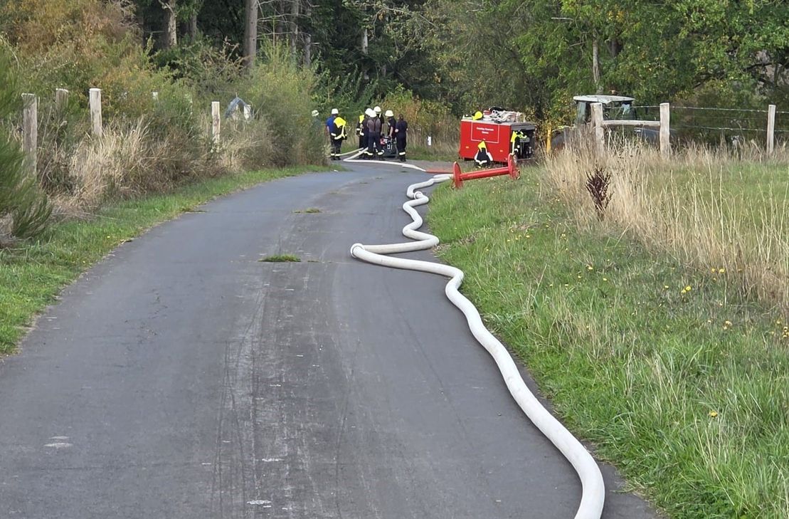Wasserbeförderung mit der Freiwilligen Feuerwehr Nimsreuland.