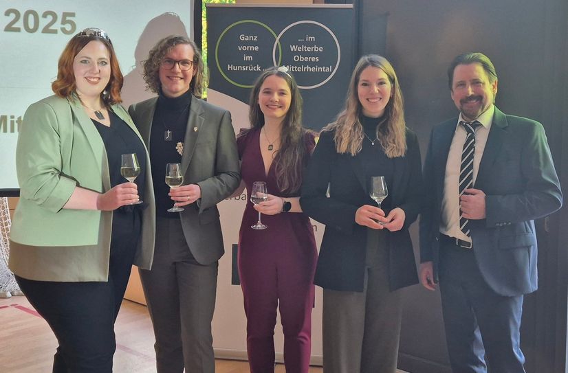 Bürgermeister Unkel konnte auch die Deutsche Weinprinzessin Julia Lambrich, die Oberweseler Weinhex Eva Monnerjahn, sowie die Mittelrheinweinhoheiten Felix Grün und Johanna Persch beim Neujahrsempfang begrüßen.