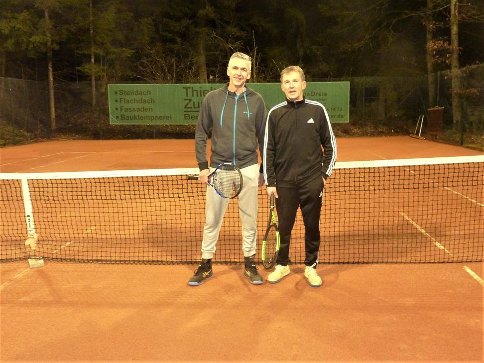 Oberligaspieler Herren 50: Guido Berresheim und Stefan Otten, amtierender Hallen-Rheinland-Meister.