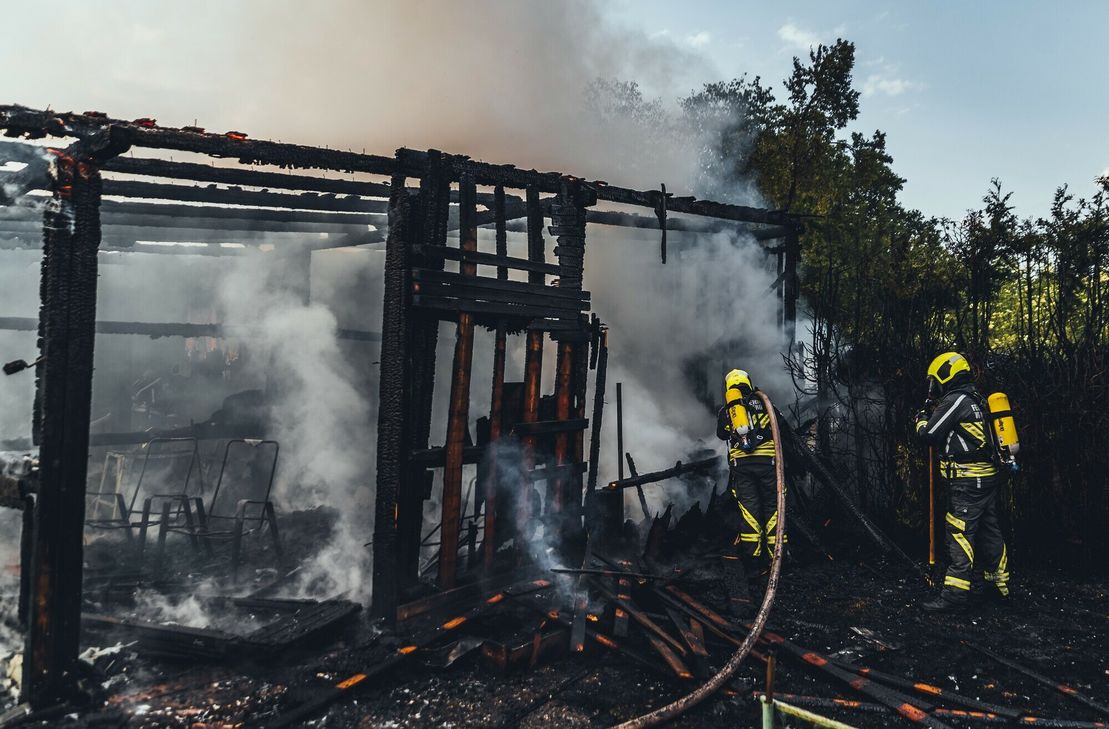 Brand eines Geräteschuppens in Kirchberg.