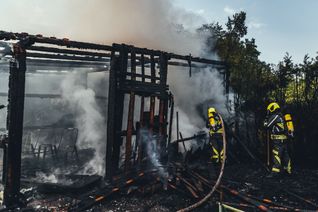 Brand eines Geräteschuppens in Kirchberg.