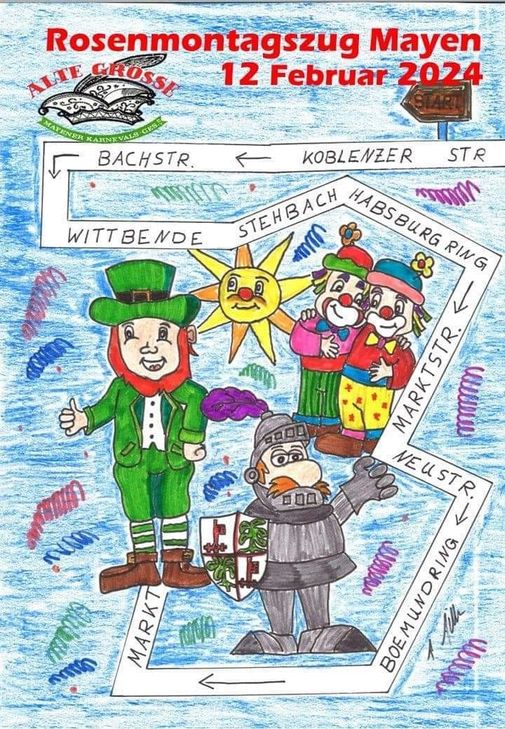 Diesen Weg nimmt der Rosenmontagszug.