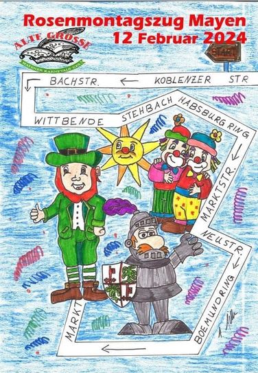 Diesen Weg nimmt der Rosenmontagszug.