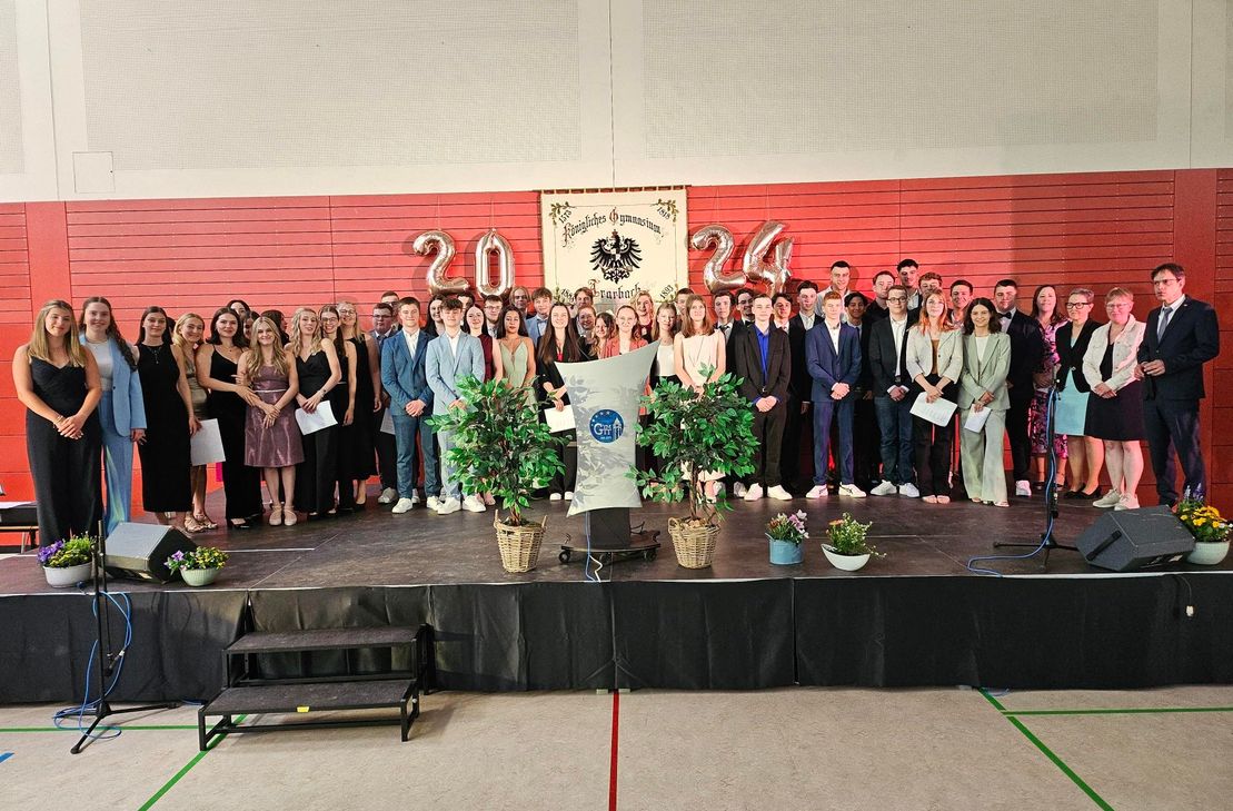 Am Ende der Entlassfeier.