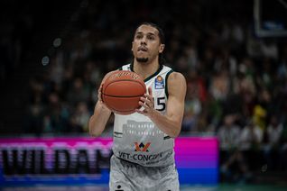 Bester Trierer Warfer war Jordan Roland mit 25 Punkten. Hier an der Freiwurflinie.