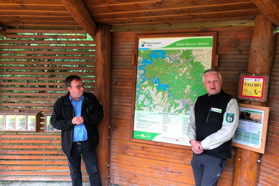 Oliver Krischers Heimatort ist auf der Karte des Nationalparks Eifel eingezeichnet.