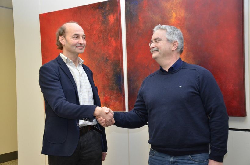 Axel Jansen (l.) hat die Leitung an Harry Brandts übergeben. Foto: T. Förster