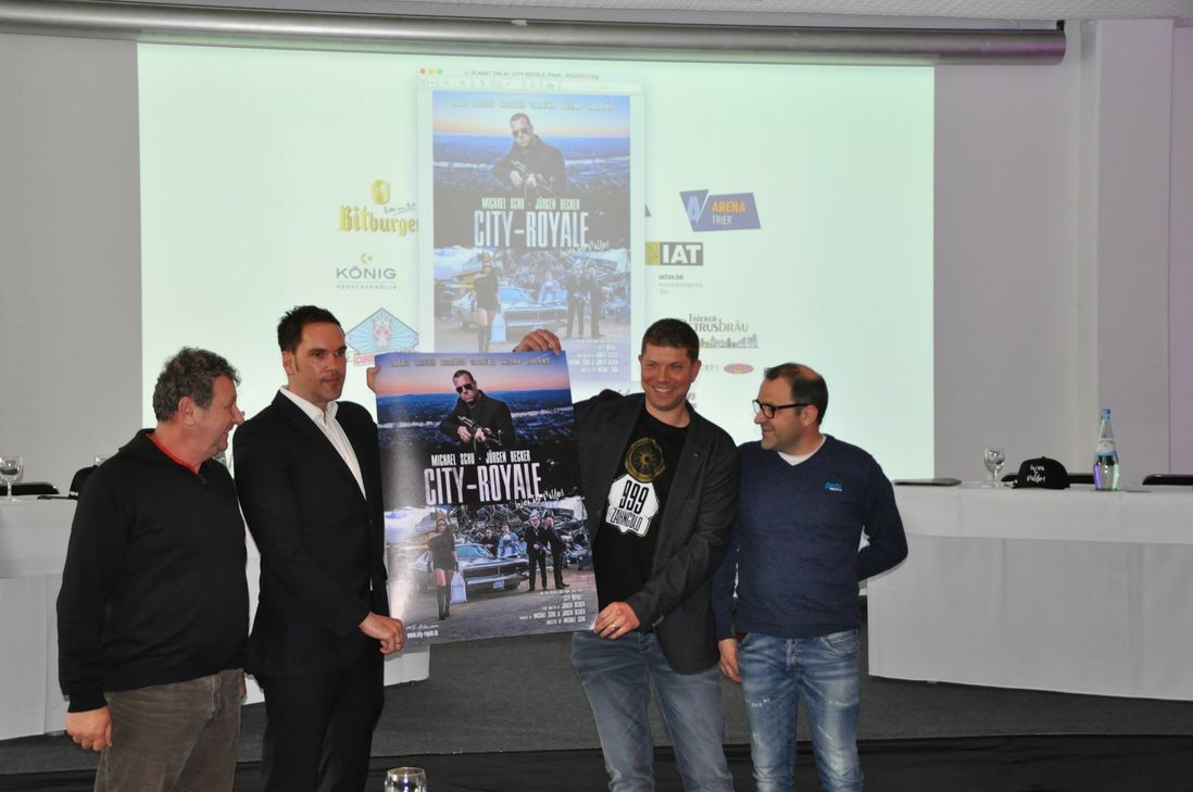 Macher und Schauspieler: Dirk Bares, Michael Schu, JNürgen Becker, Peter Audesirk. Foto: Schieke