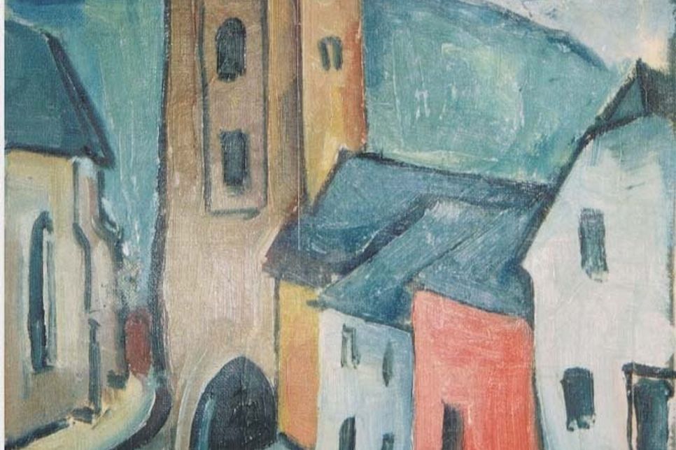 Peter Krisams Gemälde "Neuerburg/Eifel" von 1931 (Öl auf Leinwand). Foto: Stadtmuseum Simeonstift Trier
