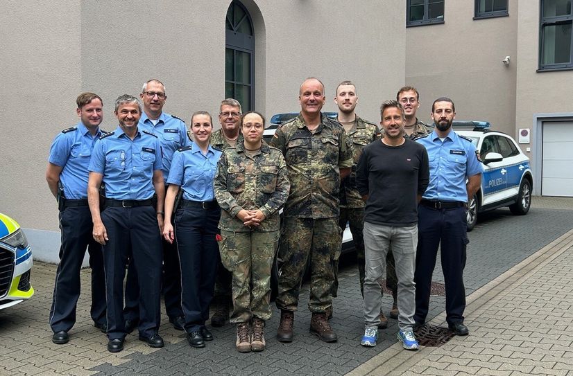 Gemeinsame Übung der Polizei Idar-Oberstein und Bundeswehr