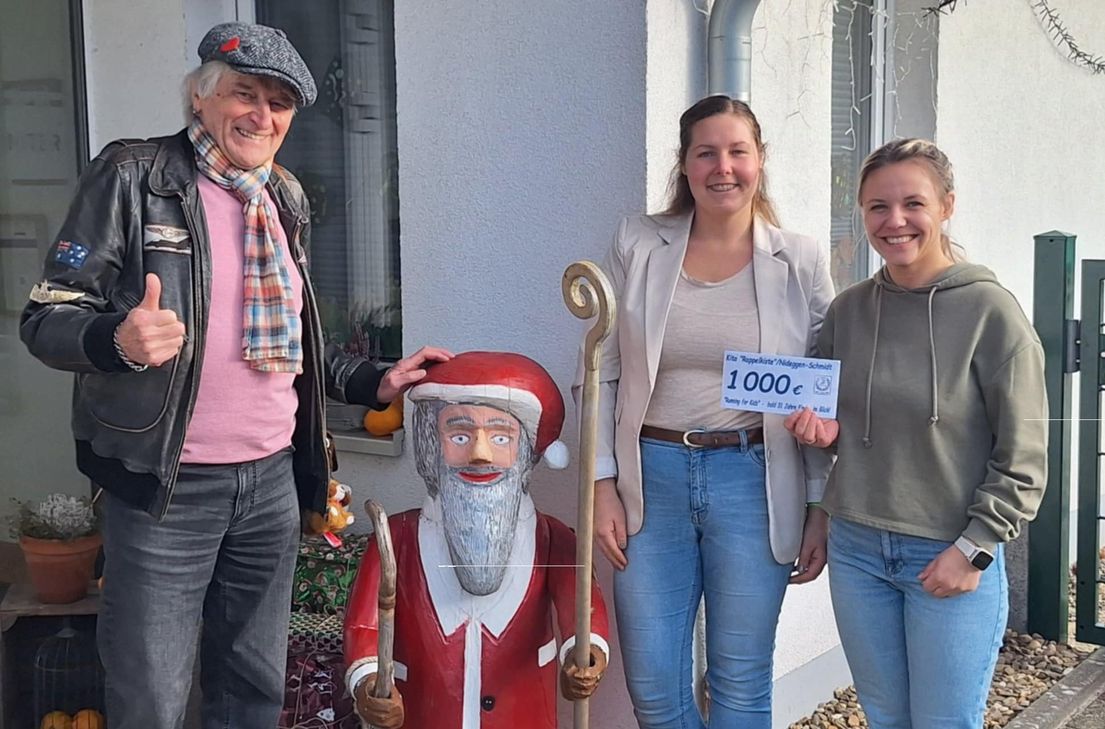 Die Schmidter Kita »Rappelkiste« wurde mit 1000 Euro durch Peter Borsdorff bedacht.