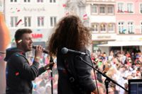 Impressionen von der Prinzenpaarproklamation auf dem Trierer Hauptmarkt an Weiberfastnacht