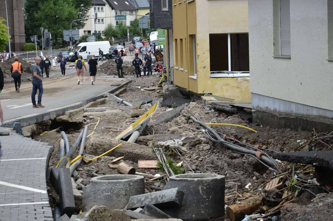 Die Lage in Gemünd bleibt, wie in anderen Teilen des Kreises Euskirchen auch, schwierig. mn-Foto