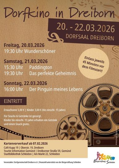 Das Kinoplakat der Stadt Schleiden.