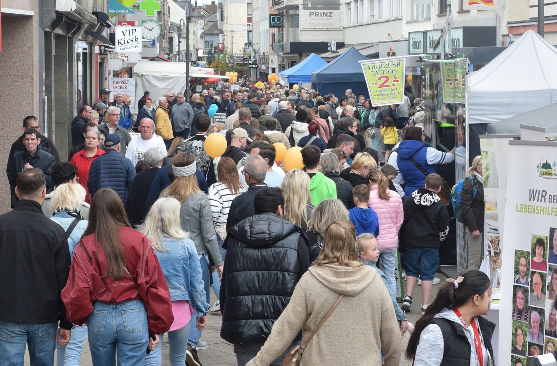 Die Innenstadt war bestens besucht