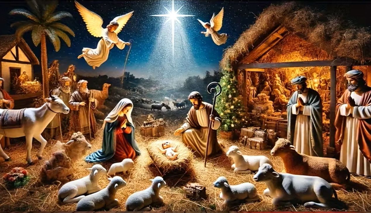 An der Grillhütte kann man auf dem 2,2 km langen Weihnachts- und Krippenweg eine Rast einlegen.