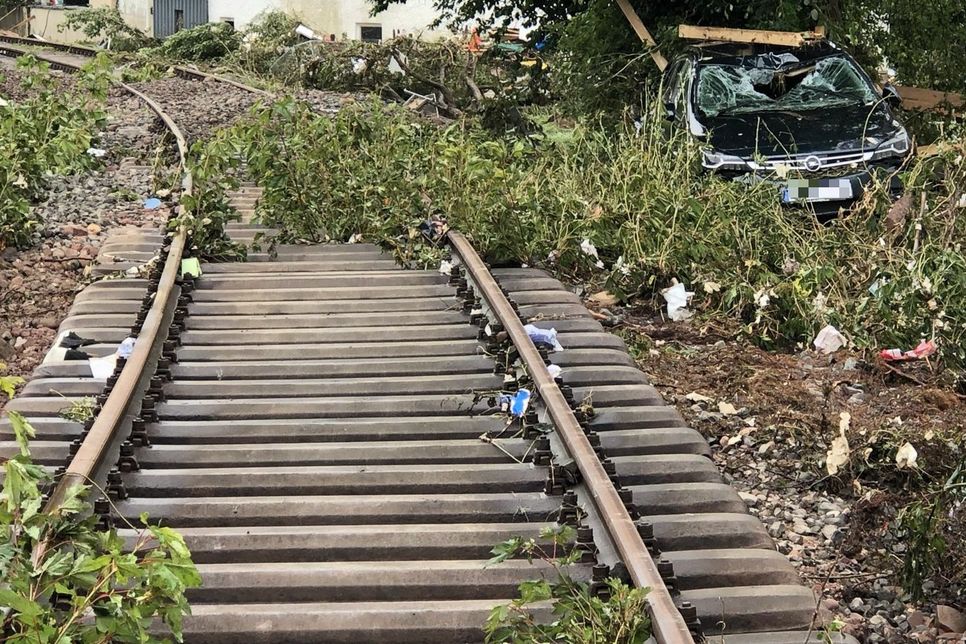 Schwere Schäden gab es auf den Bahnstrecken. mn-Foto