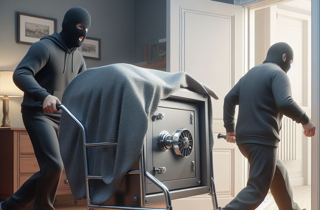 Die Einbrecher transportierten den Tresor mit Hilfe eines Rollators ab, den sie im Eingangsbereich ihres Zielobjekts fanden. Dabei wurden sie allerdings von einem Zeugen beobachtet.