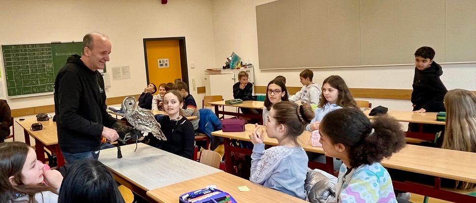 Die Schüler erhielten auch Einblick in die Tierwelt im Wildgehege.