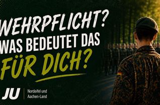 Über die Wehrpflicht und ihre Folgen möchte die Junge Union ins Gespräch kommen.