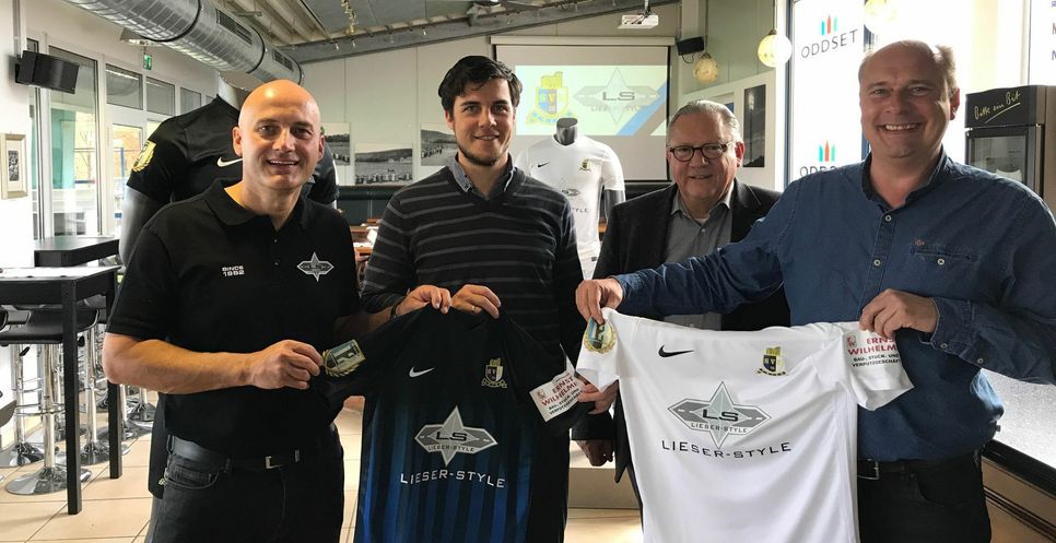Die Trierer Eintracht Trier hat ihren neuen Hauptsponsor präsentiert: Ab sofort ziert Lieser-Style das SVE-Trikot. Foto: FF
