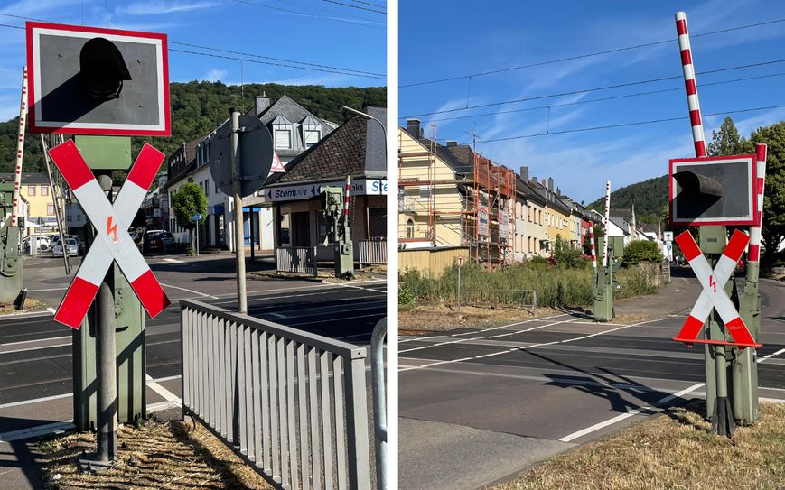 Bahnübergänge in Zewen und Euren