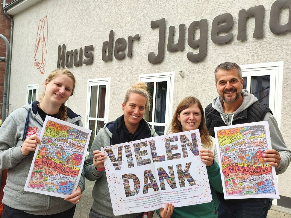 Sagen DANKE: Anki Klankert, Susi Manns, Diana Heine-Dambly und Torsten Hauer