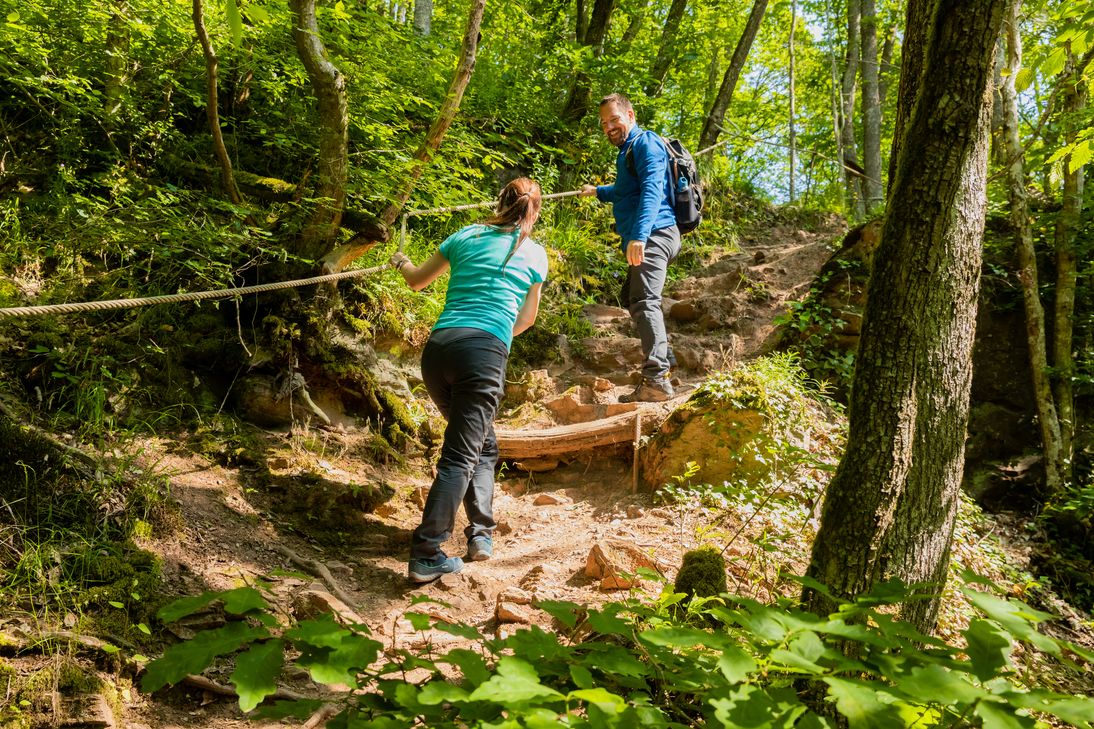 Bereits der Aufstieg zum Klidinger Wasserfall ist ein besonderes Naturerlebnis.