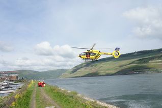ADAC Luftrettung übte in Bingen am Rhein