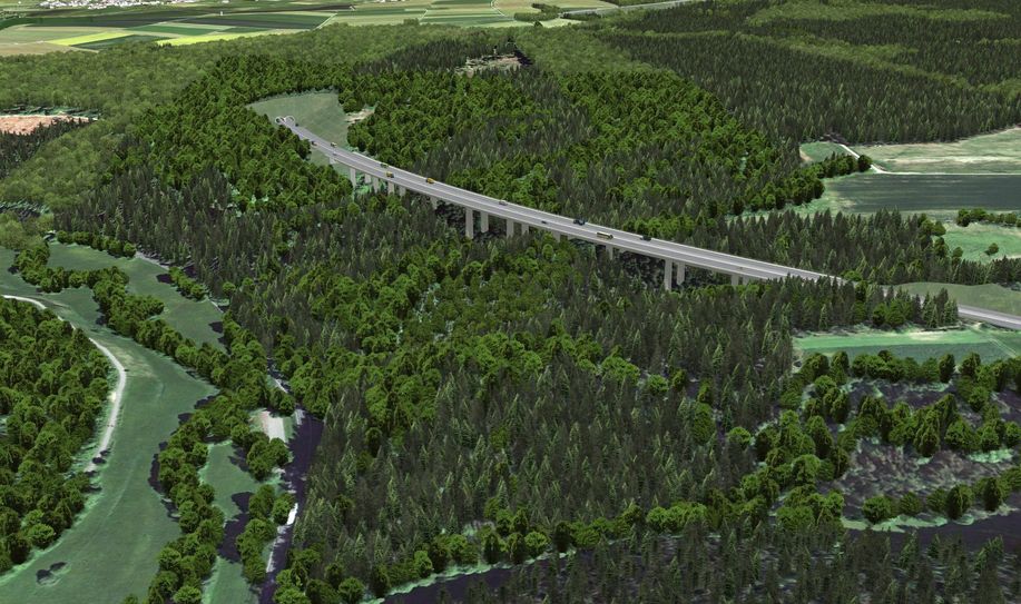 Neu geplant ist die Talbrücke Ahrhang bei Ahrdorf. Grafik: Landesministerium für Verkehr NRW