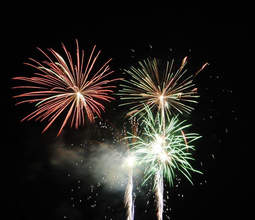 Feuerwerk über dem Rursee