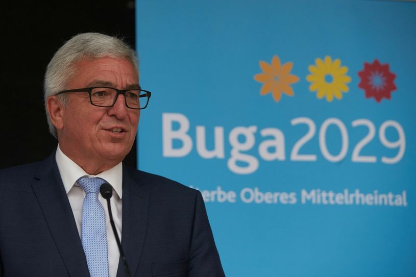 Minister Roger Lewentz stellte die Idee zur BUGA im Mai 2015 vor. (Foto: T. Frey)