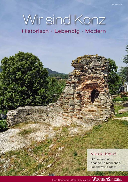 Teil des historischen Erbes der Stadt Konz: Das Titelbild der Sommerausgabe von "Wir sind Konz" zeigt die 1959 bei Bauarbeiten entdeckte und mehr als ein Jahrtausend alte Bausubstanz der ehemaligen Kaiservilla.