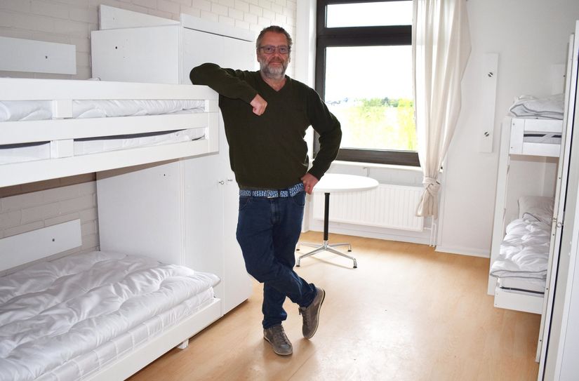 Claus Hensen in der Waldherberge.