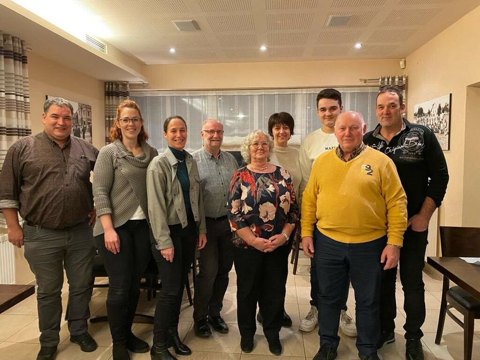 v.L. Markus Reichertz, Katja Dingels (Förderverein), Daniela Dicks (Förderverein), Johann Spoden, Dorothea Zeien, Tanja Blum, Paul Esch, Herbert Zeien, Werner Alff