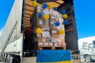 Die 50. Palette mit Hilfsgütern machte sich von Niederkumb aus auf den Weg in die Ukraine.