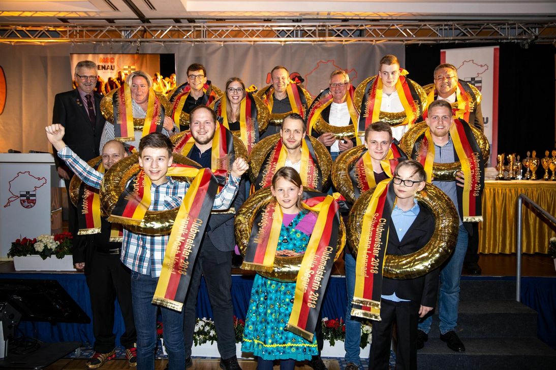 Der MSC Adenau ehrte die Clubmeister des Jahres 2018 und feierte 50-jähriges Bestehen. Foto: MSC Adenau