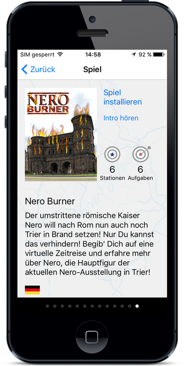 "Nero Burner" heißt das Game, bei dem der Spieler versuchen muss, Trier vor den Flammen zu retten. Foto: FF