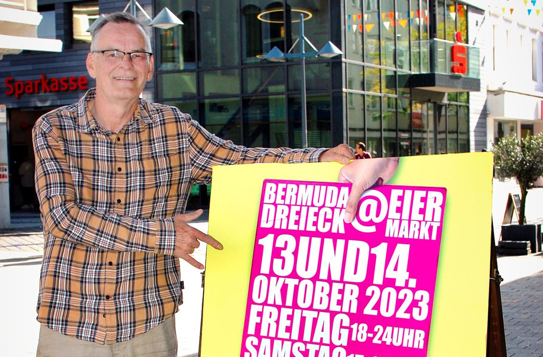 Willi Häuser freut sich auf viele Besucherinnen und Besucher beim Event "Bermuda@Eiermarkt".