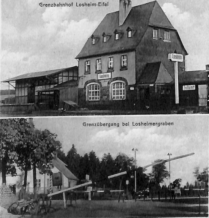 Grenze und Bahnhof in Losheim Quelle: Kreisarchiv Euskirchen