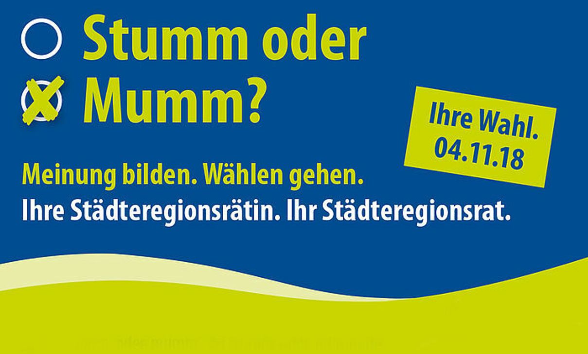 Stumm oder Mumm? Bis 16 Uhr hatte nur jeder Dritte Wahlberechtigte den Mumm, einen Städteregionsrat zu wählen...