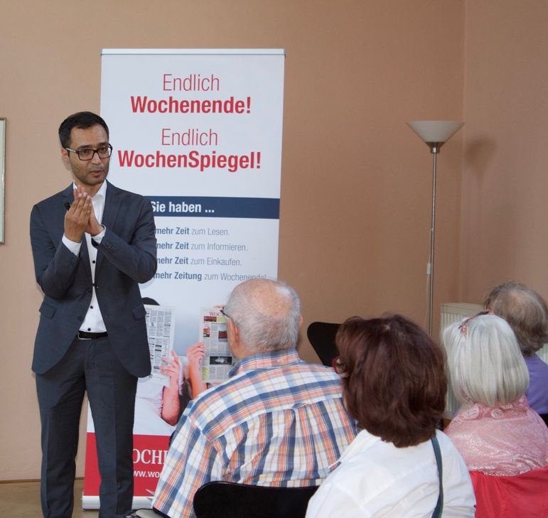 Prof. Dr. Mirshahi, Chefarzt und Direktor der Augenklinik Dardenne, informierte beim ersten "Ahrtal-Forum" des Wochenspiegels über das Thema "Grauer Star". Foto: Susanne Wolf
