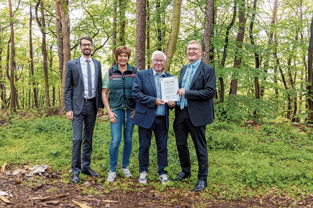 Die Raiffeisenbank Zeller Land übernimmt die Patenschaft für 500 Bäume im Zeller Wald.