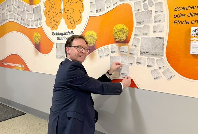 Andreas Hackethal spendet für die Erweiterung der Schlaganfall-Station.